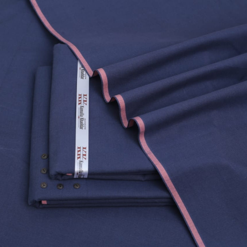 Deep Navy Blue Khaddar